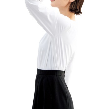 脇ゴムソフトプリーツニットスカート フォーク(Nuovo)