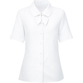 ブラウス(半袖)/リボン付 - フォーク(Nuovo)