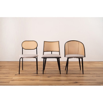 ラタン調 チェア スチール脚 ホームテイスト