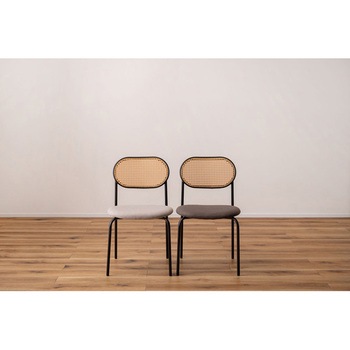 ラタン調 チェア スチール脚 ホームテイスト