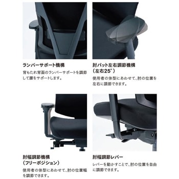 RS-2500シリーズ 布張りブラック アイコ