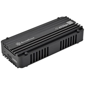 SilverStone M.2 SSDケース 能動冷却装備のUSB4 NVMe SSDエンクロージャ SST-MS12B-40G SILVER STONE(シルバーストーン)
