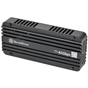 SilverStone M.2 SSDケース 能動冷却装備のUSB4 NVMe SSDエンクロージャ SST-MS12B-40G SILVER STONE(シルバーストーン)