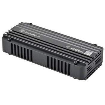 SilverStone M.2 SSDケース 能動冷却装備のUSB4 NVMe SSDエンクロージャ SST-MS12B-40G SILVER STONE(シルバーストーン)