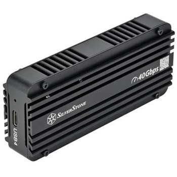 SilverStone M.2 SSDケース 能動冷却装備のUSB4 NVMe SSDエンクロージャ SST-MS12B-40G SILVER STONE(シルバーストーン)