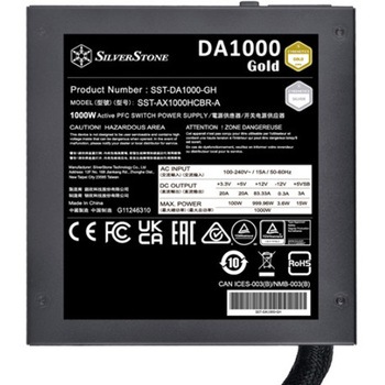 SilverStone DA1000 Gold Cybenetics Gold 1000W セミモジュラーATX電源 SST-DA1000-GH SILVER STONE(シルバーストーン)