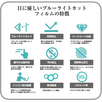 液晶保護フィルム LGエレクトロニクス LG UltraGear 27GS75Q-B 27インチ ブルーライトカット 反射防止 メディアフューチャー