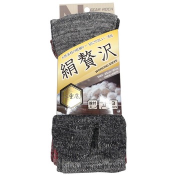 裏シルクソックス 指付き 3P GEAR ROCK