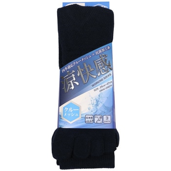 クルーメッシュソックス 5本指 3P ZIPLOA