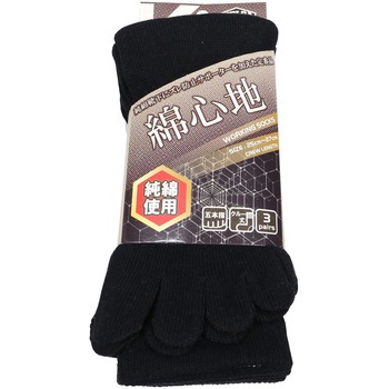 綿心地ソックス 5本指 3P ZIPLOA