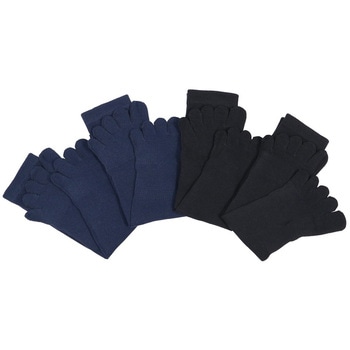 綿心地ソックス 5本指(左右兼用) 4P ZIPLOA