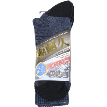 極耐久クルーメッシュソックス 3P GEAR ROCK