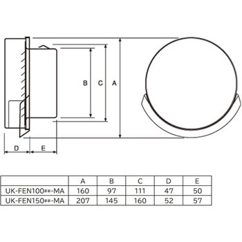 自然給排気用フラット型ガラリ JAPPY