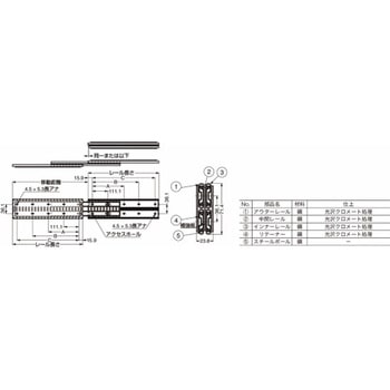 スライドレール(重量用) C501 C501-26 LAMP(スガツネ)