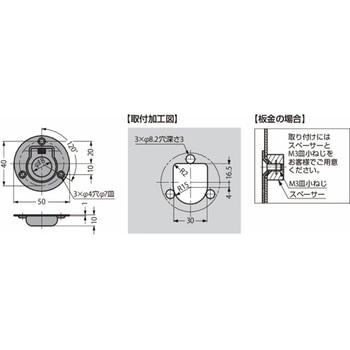 ステンレス鋼製ハンドル 980640 980640 LAMP(スガツネ工業)
