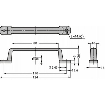 ステンレス鋼製ハンドル FT-110S FT-110S LAMP(スガツネ工業)