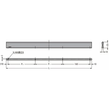 アルミ押出ハンドル AOT35型 AOT35-180 - LAMP(スガツネ工業)
