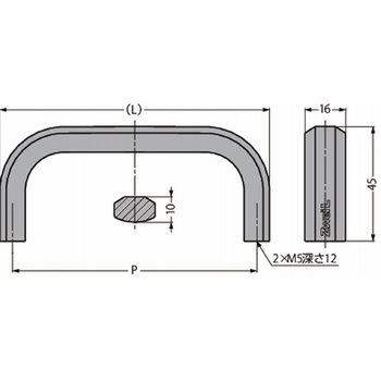 ステンレス鋼製ハンドル ZL-2002型 ZL-2002-128 - LAMP(スガツネ工業)