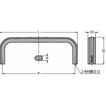 ステンレス鋼製ハンドル ZL-2001型 ZL-2001-64 LAMP(スガツネ工業)