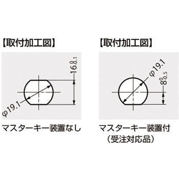 シリンダー錠 920BS型 鍵穴シャッター付 920BS-D LAMP(スガツネ)
