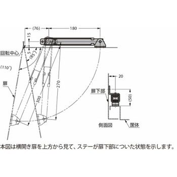 フットステー YFN-300W 2段ロック YFN-300W LAMP(スガツネ工業)