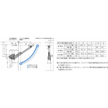 ソフトダウンステー NSDX-35(R/L)K NSDX-35LK LAMP(スガツネ工業)