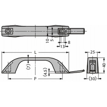 プラスチックハンドル WB-130357・WB-902357 WB-902357 LAMP(スガツネ工業)