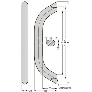 マシナリーハンドル MGH型 MGH-750SL - LAMP(スガツネ工業)