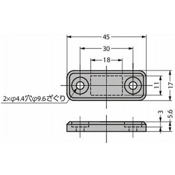 クリーンマグネットキャッチ MC-JM45 MC-JM45WT - LAMP(スガツネ工業)