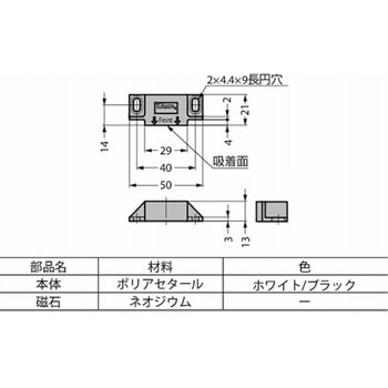 クリーンマグネットキャッチ MC-JM50 MC-JM50BL LAMP(スガツネ工業)