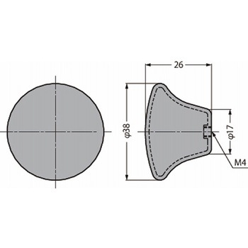 ステンレス鋼製つまみ RS-38S RS-38S LAMP(スガツネ工業)
