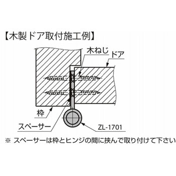 抜き差し蝶番 ステンレス鋼製旗蝶番 ZL-1701 ZL-1701-10 LAMP(スガツネ工業)
