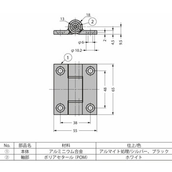トルクヒンジ トルクヒンジ 72-1-TM-4145、72-1-TM-4146 72-1-TM-4146 LAMP(スガツネ工業)