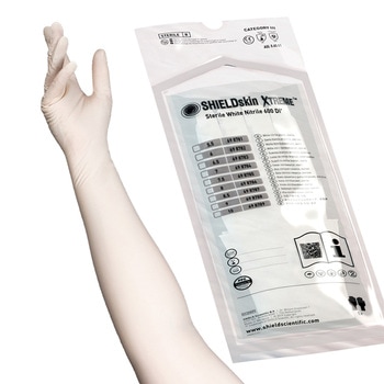 クリーンルーム用ニトリルロング手袋 600 γ線滅菌済 - Shield Scientific