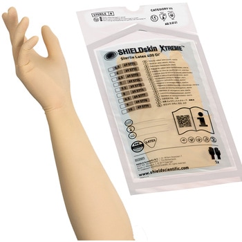 クリーンルーム用ラテックスロング手袋 400 γ線滅菌済 Shield Scientific