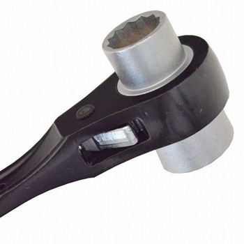 TOP マルキン印ラチェット 曲 黒 - マルキン印