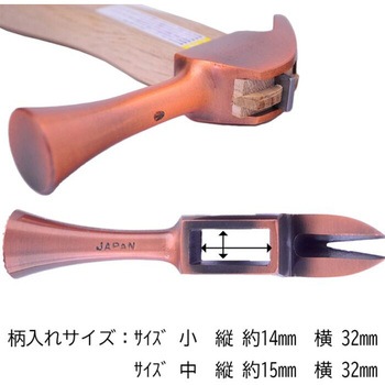 マルキン印 仮枠ハンマー 銅 止無 マルキン印