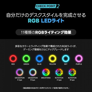 RGBヘッドセットスタンド イメーション