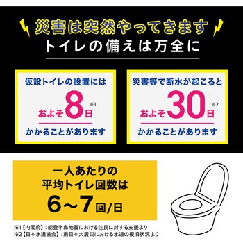 非常用トイレセット 10g【防災製品等推奨品認証】【5，30，50，100回】 アイリスオーヤマ