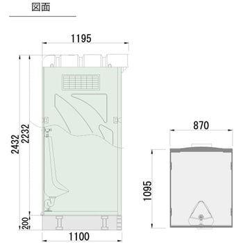 水洗タイプ 小便ストール式 旭ハウス工業