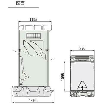 簡易水洗タイプ 小便ストール式 旭ハウス工業