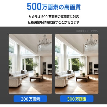 防犯カメラ 10インチモニター付き 500万画素カメラ4台セット life-158 ベストアンサー