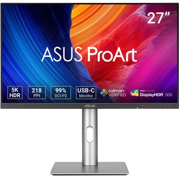 液晶モニタ27型 IPS/5K/3年保証 PA27JCV ASUS(エイスース)
