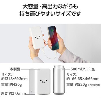 モバイルバッテリー 20000mAh 大容量 PD 最大20W 急速充電 入出力( USB Type-C ×1) 出力( USB Type-C ×1) エレコム