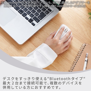 Bluetooth マウス 静音 ワイヤレス 7ボタン チルトホイール付 エルゴノミクス 抗菌 Mサイズ エレコム