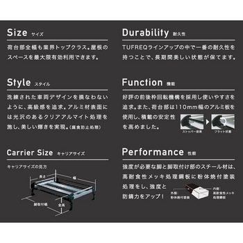 タフレック 4本脚業務用ルーフキャリア タフレック