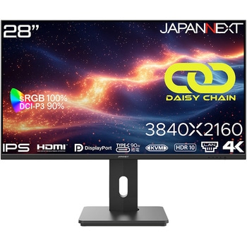 28型/3840×2160/、DP×1、HDMI×1、USB-C×1/ブラック/スピーカー有/2年保証 JAPANNEXT