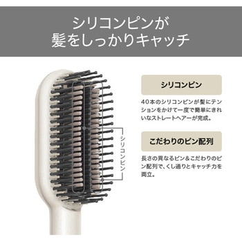 ヒートブラシ ヘアアイロン ワイドブラシ マイナスイオン (4段階温度調節140～200℃) 高速ヒート テスコム