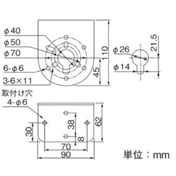 表示回転灯用取付台座 パトライト(旧春日電機)