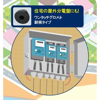 ワンタッチグロメット 耐候タイプ (クロロプレンゴム製) LAMP(スガツネ工業)